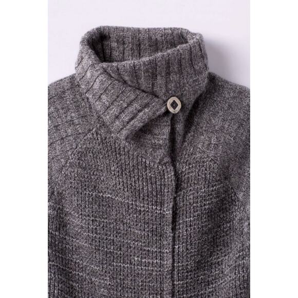 prAna Womans XS Yunna Long Cardigan Sweater Jacket Full Zip Organic Cotton Gray - Picture 12 of 13